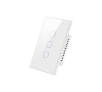 WiFi Wall 3 Gang Touch Sensor LED Light Switches Home Alexa Home Control White US Plug
