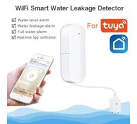 WiFi Water Leak Detector for Home System - IP67 Waterproof Probe, Wall-Mounted Flood Alarm with Mobile App Notification, 24x69x16mm, DC3V