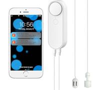 WiFi Water Leak with Water Level 2 In 1 Detector, Smart Water Sensor Alarms, Separate 5M Dual Detection Line, Left and Right Dual Alarms, Remote App Monitoring, AAA Battery Powered