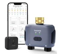 WiFi Water Timer for Garden Hose with Brass Inlet,Smart Hose Timer with WiFi Hub, APP & Voice Control,Up to 20 Watering Plans, 2-Zone Sprinkler Drip Irrigation System Controller for Yard Lawn Watering