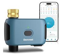 WiFi Water Timer with Brass Inlet, 1 Zone Smart Sprinkler Timer for Garden Hose Faucet, Hose Timers with WiFi Hub, Up to 20 Watering Plans, APP & Voice Control, Compatible with Alexa