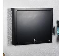 WiFi Wireless Router Storage Box,Wall Mounted Router Box Hider with Adjustable Shelf,Locking Router Cabinet,Double-Deck Router Shelf,for Home, Office, Living Room Decor(Black,L48cm/19in-1)