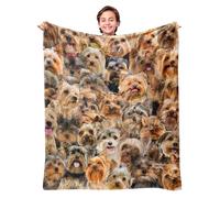 WIFILLET Yorkshire Terrier Dog Throw Blanket,Yorkshire Terrier Gifts for Dog Lovers,Flannel Blanket for Dog Mom Dad,Soft Blankets for Sofa Bed,Gifts for Kid Girls Boys Halloween Christmas,40" x 50"