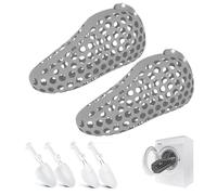 WIFORH Shoe Washing Machine Bag, Silicone Laundry Shoe Bag for Washer With Shoe Trees, Reusable Shoes Cleaning Bag for Sneaker Trainers Tennis Gym Shoes Cleaner, Grey, 2pcs