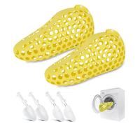 WIFORH Shoe Washing Machine Bag, Silicone Laundry Shoe Bag for Washer With Shoe Trees, Reusable Shoes Cleaning Bag for Sneaker Trainers Tennis Gym Shoes Cleaner, Yellow, 2pcs