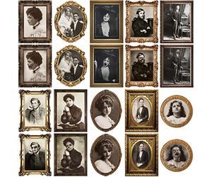 WIFUNUE 20PCS Halloween Horror Gothic Posters, 3D Changing Face Moving Portrait Pictures, Wall Decor for Haunted Mansion, Living Room, Party Supplies