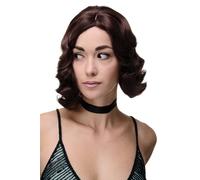 Wig 1920s Swing Charleston Center Part Waves Brown GFW1726-33