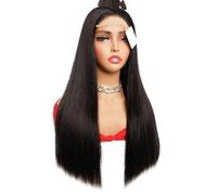 Wig 220% Double Drawn Human Hair Wig 4 * 4 Lace Front Wigs 4 * 1 T Part Pre-plucked Raw Straight Full Thick End Wigs Wigs(4X4 LACE WIG_18INCHES)