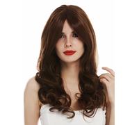 Wig 3 Parting Lace Mono Long Straight to Curls Brown Copper Blonde Highlighted