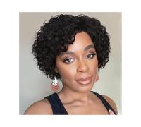 wig 8 inch Short Bob Wig Deep Wave Side Part Full Machine Made for Women Wigs