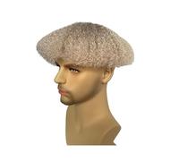 Wig Afro Wave Hair Toupee Unit Black Mens Curly Human Replacement System Full Lace for Daily Party Use(4MM Ombre Curly)