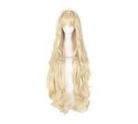 Wig Anime Cosplay Role Play for Volcaloid3 Seeu Cosplay Wigs 100cm Long Light Blonde Curly Wavy Hair Wig