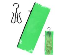 Wig Bags Storage with Hanger, Hair Extensions Hanger, Zipper Closure Rack Stand Display Dust-Proof for Closet Salon Travel Dressing Braiding