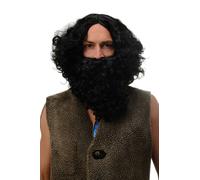 Wig Beard Full Beard Set Black Hermit Barbar Prophet Moses Robber