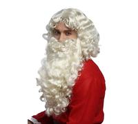 Wig Beard Set Deluxe Santa Claus Nikolaus God Light Blonde