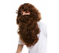 Wig Beard Set Deluxe Servant Ruprecht Prophet Hermit Brown 46-A+B