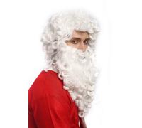 Wig Beard Set Santa Claus Nikolaus Ruprecht Prophet God White