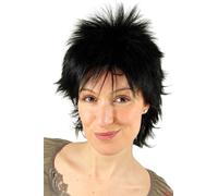 Wig Black Cheeky 80s Light Mullet NDW 25 Short Unisex 26155-1