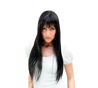 Wig Black SEXY & DOMINANT Long And Smooth Falling Hair With Bangs 9293-2