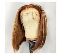 Wig Bob Wig Lace Front Human Hair Wigs for Women 10-16 Inches Pre Pluck Short Straight Lace Front Wig Glueless Ombre Colored Highlight Wig Grey Wigs for Women (10inches 4)