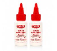 Wig Bonding Glue Pack of 2 30ml - Extra Strong Hold Lace Front Wig Glue - Fast Drying No Residue Hair Bonding Adhesive for Wigs & Hair Extensions - Includes Omoge Silicone Beauty Applicator