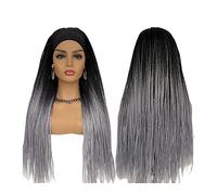 Wig Braided Headband Wigs for Black Women, 22-28" Long Box Braided Wigs Twist Crochet Hair Cornrow Braid Wig Synthetic Headband Wig Soft and Natural Wig