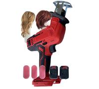 Wig Braiding Machine(Rechargeable / 2 Battery), Hair Transplantation Machine, Automatic Braider -with Replacement Needle, for Making Wigs,Red