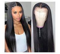 Wig Brazilian Straight 10-26Inch T Part Lace Front Human Hair Wigs 4X1 13X1 Brazilian Transparent Lace Human Hair Wigs For Women Natural Color Grey Wigs For Women (4X1 T Part Lace 16 Inch (40Cm))