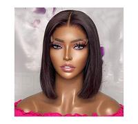 Wig Brazilian Straight Hair 13X1 4X1 T Part Bob Lace Front Human Hair Wigs For Women Short Bob Transparent Lace Human Hair Wig Grey Wigs For Women (13X1 T Part Lace 10 Inch (25Cm))