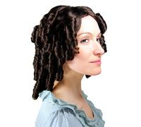 Wig Brown Baroque Hairstyle Medieval Pirate Lady Queen Noblewoman 6006A-6