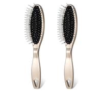 Wig Brush 2 Pcs Wig Brushes for Synthetic Hair, Portable Wigs and Human Hair Stainless Steel Wig Wire Detangling Brushes Wig Brush Comb Professional Synthetic Hair Brush Extension Brushes for Women