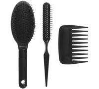 Wig Brush Comb Set, Loop Brush, Hair Extension Brush, Wide Teeth and Edge Combs for Human Wigs and Synthetic Extensions, 3 Pieces
