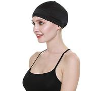 Wig Cap-100% Mulberry Silk Breathable Soft for Bald Head Available All The Year, Black, One Size