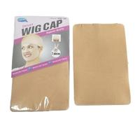 Wig cap 100PCS(50Packs) Deluxe Wig Cap Stretchable Elastic Hair Net Snood Nylon Stretch Mesh For Making Weaving 2PCS/PACK for Hair(Dark blonde 100PCS)