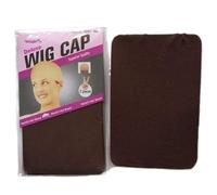 Wig Cap 100PCS(50Packs) Deluxe Wig Cap Stretchable Elastic Hair Net Snood Nylon Stretch Mesh For Making Weaving 2PCS/PACK for Long Short Hair(Dark red brown 100PC)