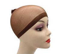 Wig Cap 10pcs Top Stocking Wig Cap Hair Net For Weave Nets Black Brown Stretch Mesh For Making Wigs Makeup Wigs(Brown)