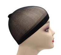 Wig Cap 10pcs Top Stocking Wig Cap Hair Net For Weave Nets Black Brown Stretch Mesh For Making Wigs for hold wig(Black)