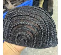 Wig Cap 1PC Black Braided Wig Cap For Crochet Hair Ponytail Cosplay Breathable Cornrow Easier Sew-in Weave