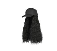 Wig Cap Baseball Cap Wig Long Straight Wig With Black/White Hat For Women Synthetic Hair Wigs Naturally Connect Adjustable Hat Wig Wig Hat(14)