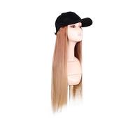 Wig Cap Fashion Black Baseball Cap With Wig Long Wavy Synthetic Hat Wigs Adjustable Hair Hat Wig Wig Hat(10)