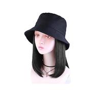Wig Cap Hat Synthetic With Hair Cap Fashion Short Straight Fall Autumn Hat Wigs For Women Clip On Hair Extensions Wig Hat(3)