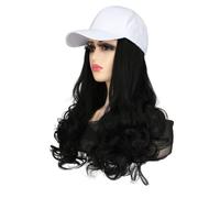 Wig Cap Hat Wig Fashion Breathable Peaked Cap Long Curly Wig Ladies Fashion Wig Cap Ladies Synthetic Wig Wig Hat(A)