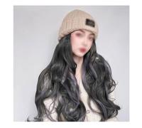 Wig Cap Knitted Hat Wig Hat, Wavy Curly Wig Hat, Natural Realistic Wig Hat, Women's Long Hair Wig Hat, Suitable For Outdoor Leisure Wig Hat(06)