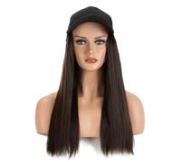 Wig Cap Ladies Hat Wig Fashion Breathable Baseball Cap Long Straight Hair Wig Ladies Fashion Wig Cap Wig Hat(01)