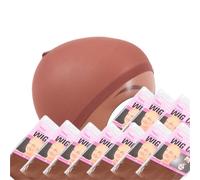 Wig Cap Light Brown Wig Caps For Women 20Pcs Stocking Cap For Lace Front Wigs Skin Like Weave Comfortable Outdoor(Not Dyed)