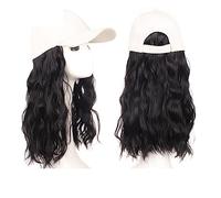 Wig Cap Long Synthetic Natural Wave Wavy Curly Hair Wigs With Hat Baseball Cap Naturally Connect Adjustable Wig Hair Caps(7)