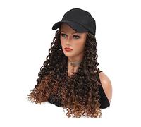 Wig Cap Synthetic Baseball Cap With Hair Extensions Straight Blonde Hat Wig Adjustable For Woman Brown Black Color Wig Hat(1)