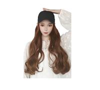 Wig Cap Synthetic Long Natural Wave Curly Hair Wigs With Hat Baseball Cap Connect Adjustable Hat Wig For Girls Wig Hat(5)