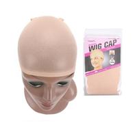 Wig cap Top Stocking Wig Cap Hair Net For Weave 10pcs Nets Black Brown Stretch Mesh For Making Wigs Size for Hair(Beige)