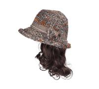 Wig Cap Wavy Wig Cap, Women's Wig, Brown And Black Wig Cap, Natural Looking Synthetic Heat-resistant Fiber Wig, Suitable For Daily Party Use Wig Hat(01)